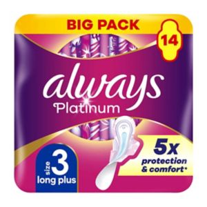 Always Platinum sanitary pads with wings 14 pack - British product