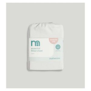 Mothercare Essentials Bedside Crib Fitted Sheets Grey, imported from the UK