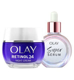 Olay Super Serum 30ml  Olay Retinol 24 Night Cream 50ml Bundle