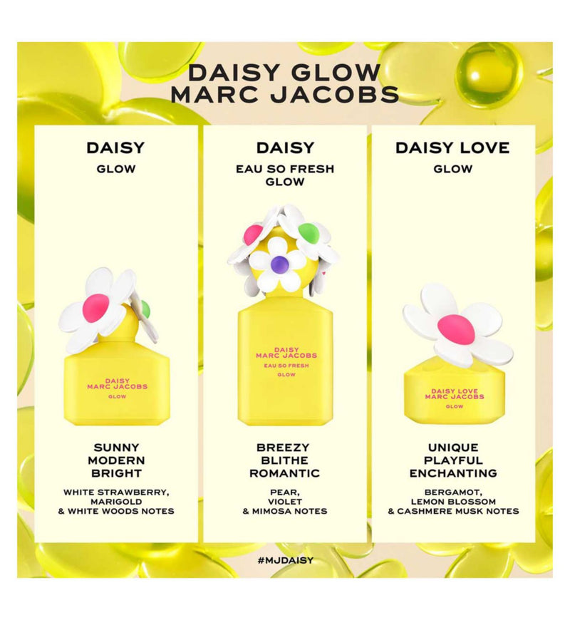 Marc Jacobs Daisy Glow Eau de Toilette 50ml, imported from the UK