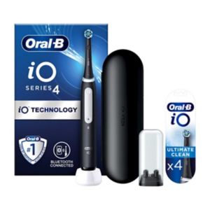 Oral-B iO4 Toothbrush Black with 4 Heads, imported from the UK