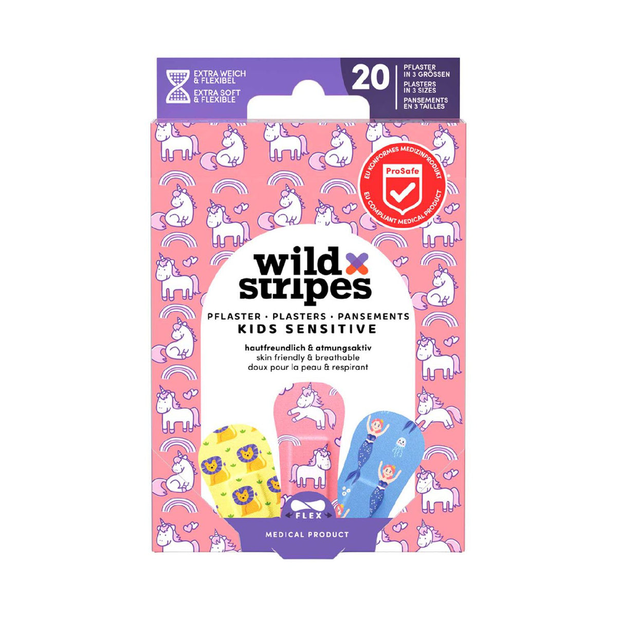 Wild Stripes Kids Fantasy Plasters 20s (British brand)