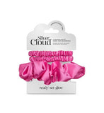 Silver Cloud Mixed Fuchsia Satin Scrunchies 3 Pack