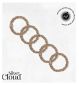 Silver Cloud satin scrunchies caramel 5 pack (British brand)