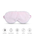 Silver Cloud pink Fluffy Satin Sleep Eye Mask (British brand)