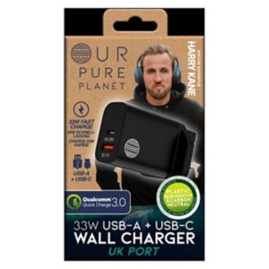 Our Pure Planet 30W USB A + USB C UK Vegglader