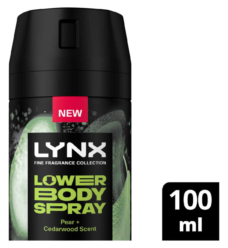 Lynx Pear Cedarwood Lower Body Spray 100ml, UK version