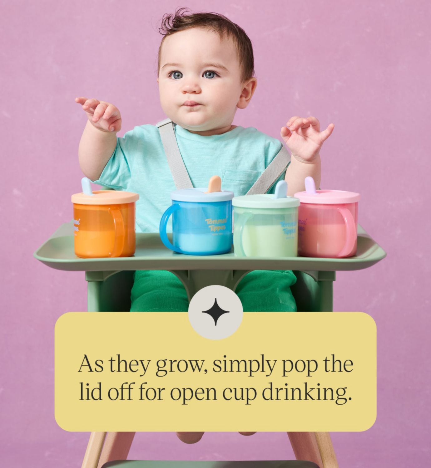 Tommee Tippee Free Flow sippy cup 190ml (British brand)