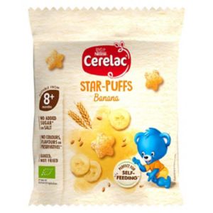 Cerelac banana star puffs baby snack 7g - British product
