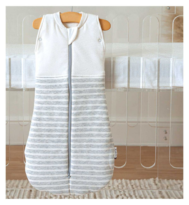 Sweet Dreamers Baby Sleeping Bag White Grey Stripes 2.5 tog (British brand)