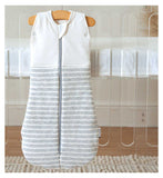 Sweet Dreamers Baby Sleeping Bag White Grey Stripes 2.5 tog (British brand)