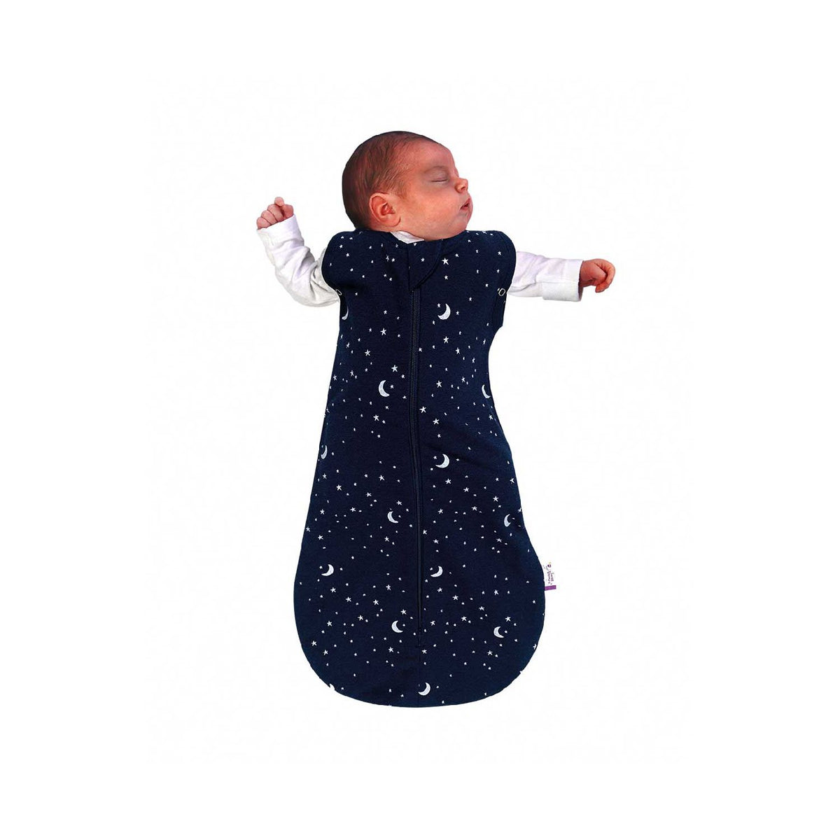 Sweet Dreamers Bamboo Baby Sleeping Bag Blue Moon Stars 0-3 Months (British brand)
