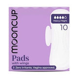 Mooncup Organic Heavy Night Pads 10 pack, imported from the UK