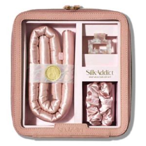 Silk Addict Heatless Curler Set Pale Pink (British brand)