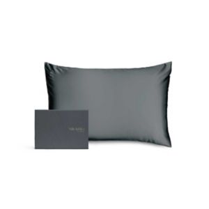 Silk Addict Mulberry Silk Pillowcase Charcoal 75x50cm (British brand)