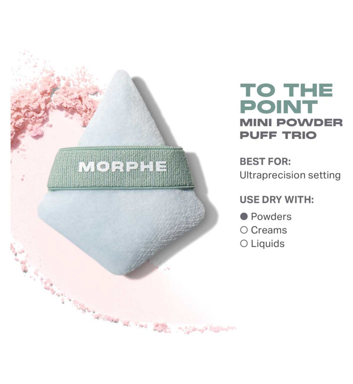 Morphe To The Point Mini Powder Puffs Trio, imported from the UK