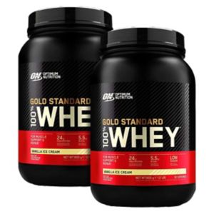 Optimum Nutrition Gold Standard Whey Vanilla 1800g 2-pack, imported from the UK
