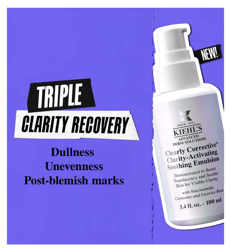 Kiehl's Clearly Corrective face emulsion, imported from the UK