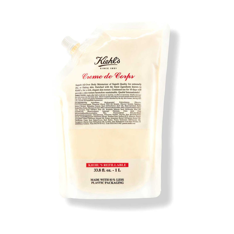 Kiehl's Creme De Corps body butter refill pouch 1L, UK version