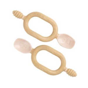 Bibado Dippit multi stage weaning spoon two pack Fawn - British product