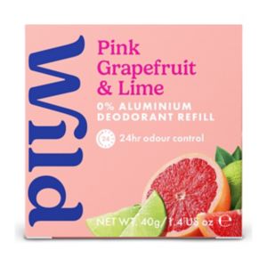 Wild Deodorant Refill Pink Grapefruit & Lime 40g (British brand)