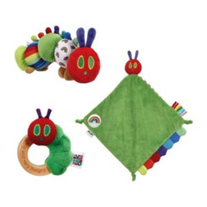 Very Hungry Caterpillar plush toy bundle with comforter and rattle (British brand)