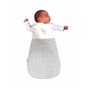 Sweet Dreamers Organic Cotton Baby Sleeping Bag Grey Stripe 0-6 Months 2.5 Tog