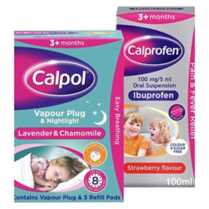 Calprofen and Calpol bundle baby medicine and vapour plug - British product