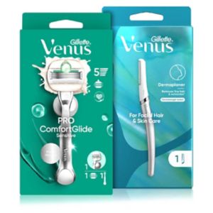 Venus ComfortGlide Sensitive Barberhøvel og dermaplaning verktøy for ansikt