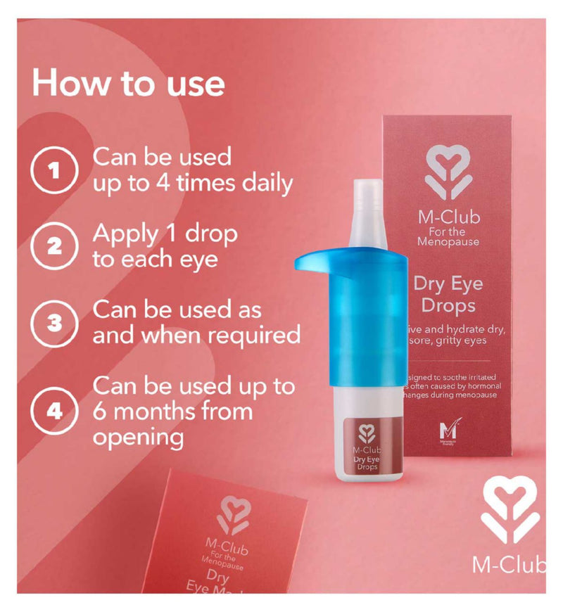 M-Club Dry Eye Drops 0.3% 10ml, imported from the UK