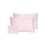 Silk Addict 100 % Mulberry Silk Pillowcase Pale Pink, Twinpack