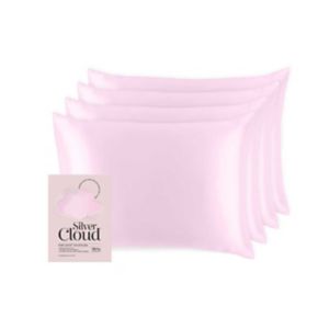 Silver Cloud satin pillowcase pink 4-pack (British brand)