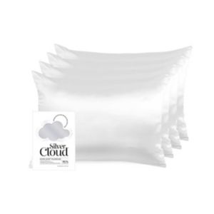 Silver Cloud Silver Ion Satin Pillowcase 4 Pack (British brand)