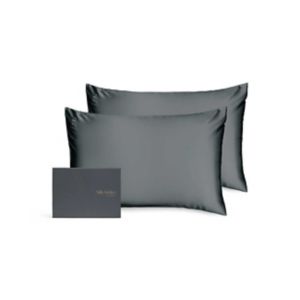 Silk Addict Mulberry Silk Pillowcase Charcoal 75x50cm (British brand)