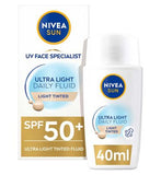 NIVEA SUN UV Ultra Light SPF50 Tinted Daily Face Fluid Light 40ml
