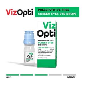 Viz Opti preservative-free screen relief eye drops 10ml (British brand)