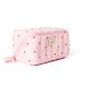 Flat Lay Co. Marshmallow makeup bag pink hearts (British brand)