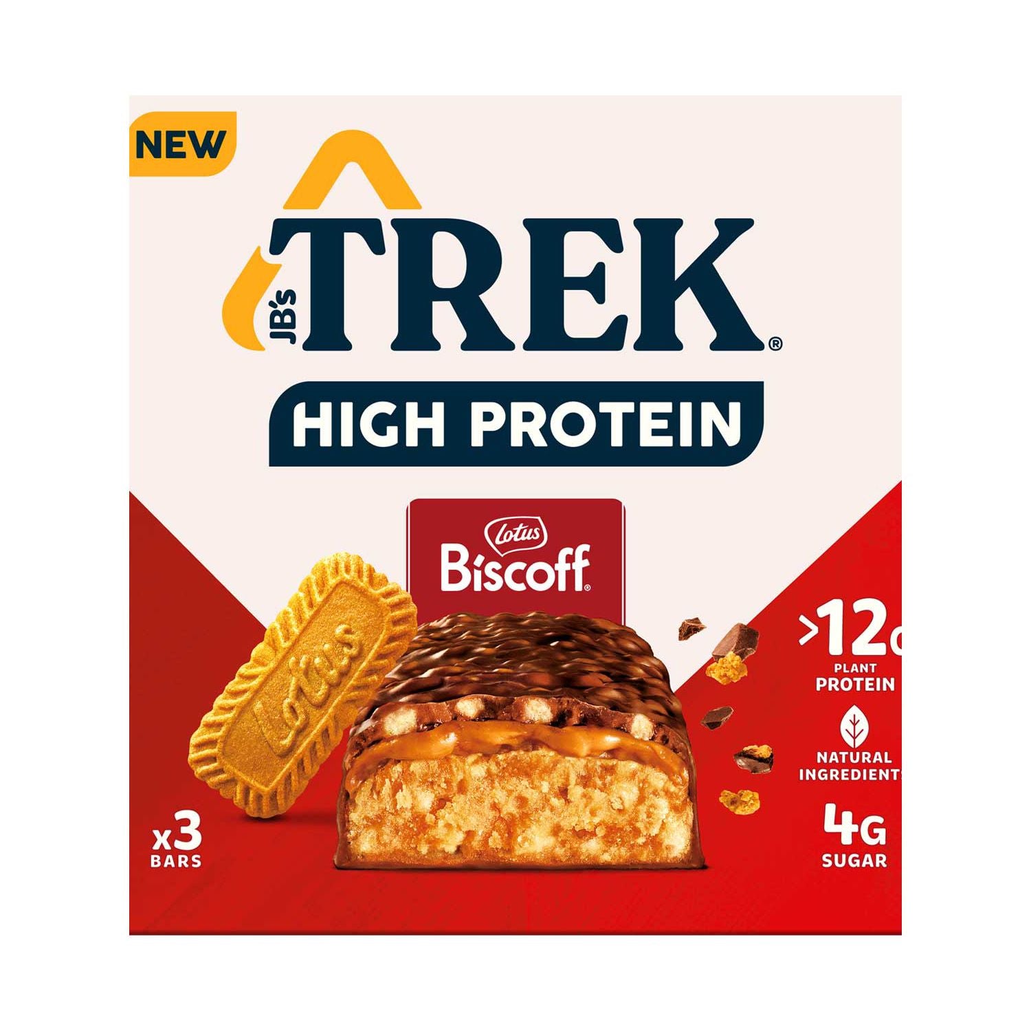 Trek High Protein Biscoff Bars Multipack 3x44g (British brand)