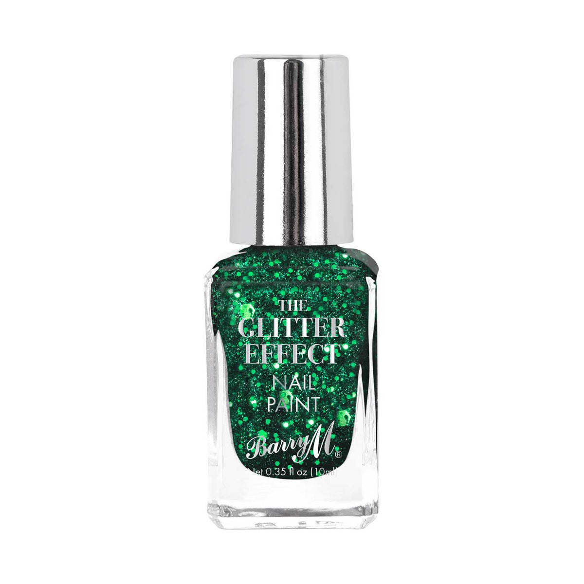 Barry M Glitter Effect Green Nail Paint 10ml - British product