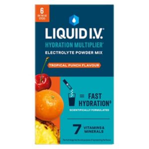 Liquid I.V. hydration multiplier powder tropical punch 6 sachets, UK version