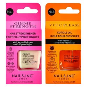 Nails Inc Cuticle Oil &amp; Strengthen Bundle, imported from the UK