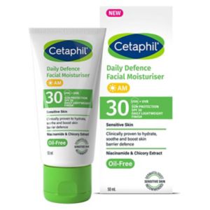 Cetaphil Daily Defence facial moisturiser SPF30 50g, imported from the UK