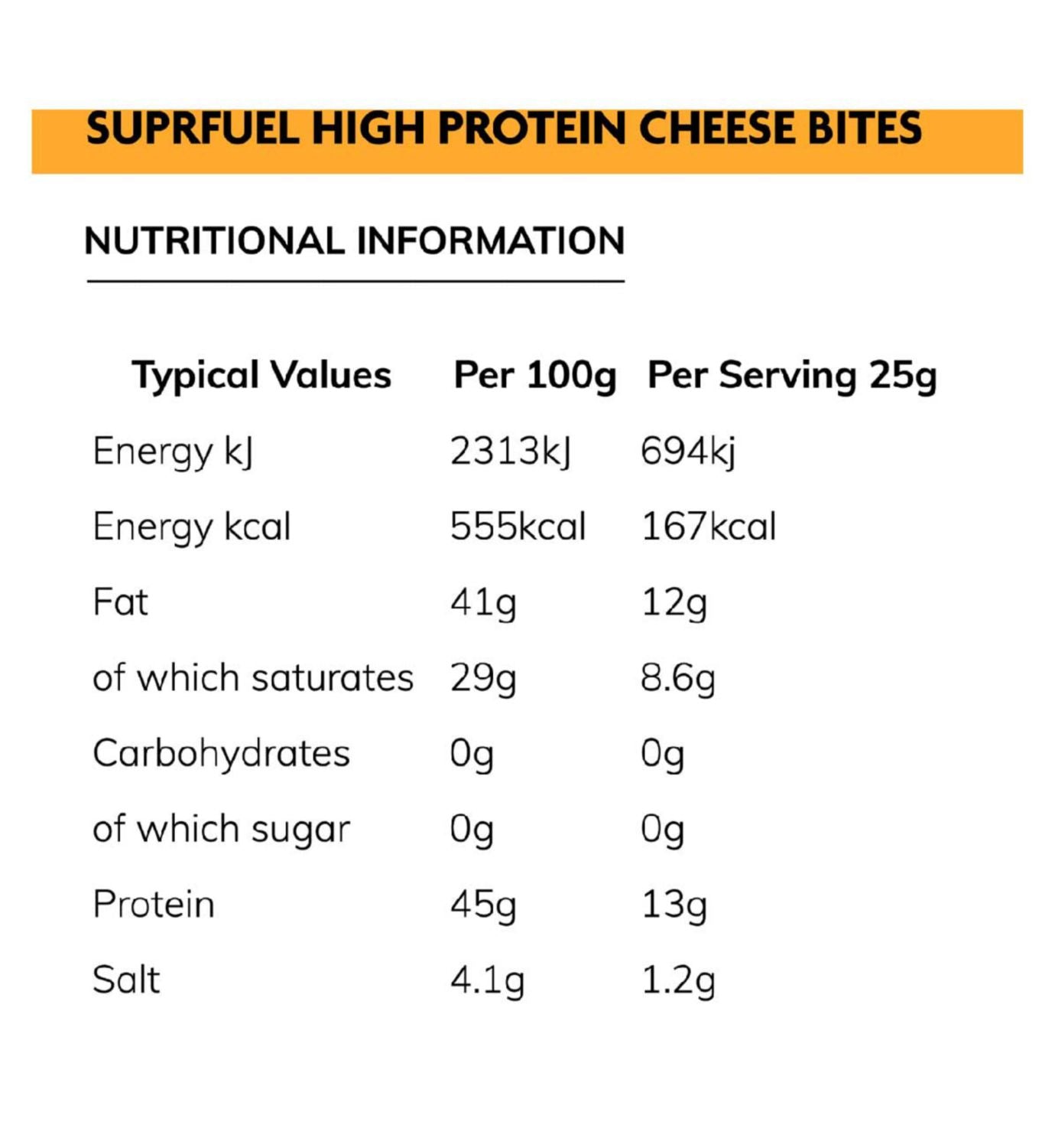 Suprfuel High Protein Cheese Bites 30g (British brand)