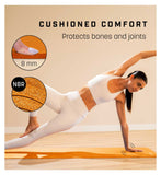 KG Physio Yoga Mat 8mm Thick Orange 183cm x 60cm, UK version