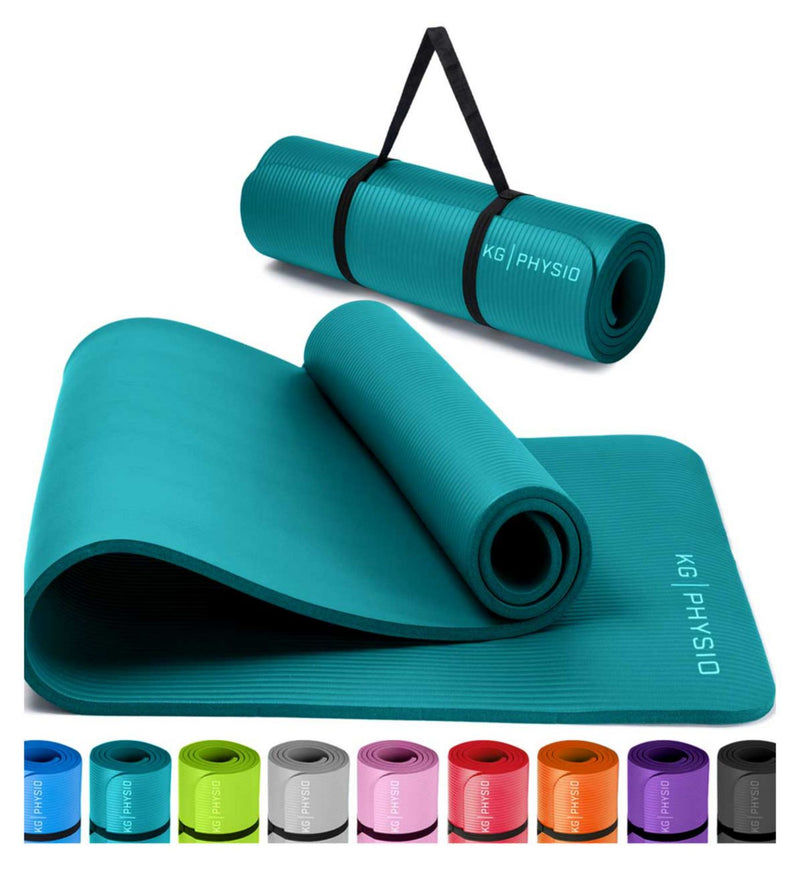 KG Physio yoga mat 8mm turquoise, imported from the UK
