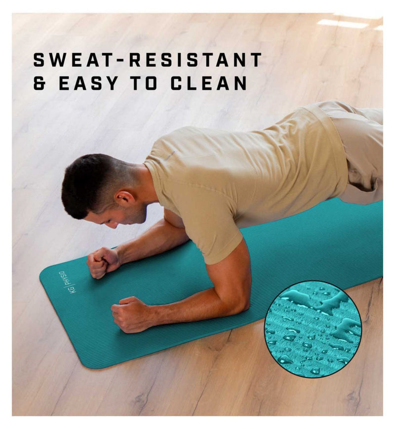 KG Physio yoga mat 8mm turquoise, imported from the UK