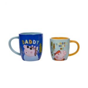 Hasbro Peppa Pig Daddy and Me Mug Set, imported from the UK