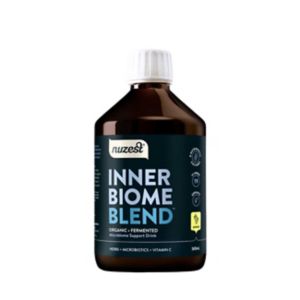 NUZEST Inner Biome Blend Ginger Drink 500ml, imported from the UK