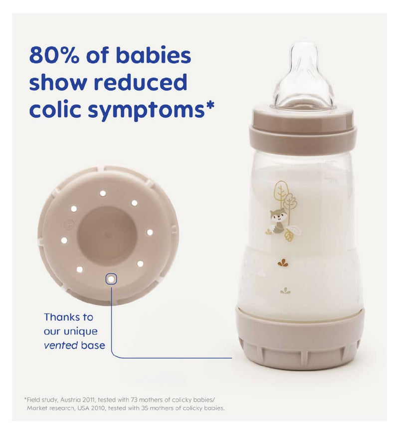 MAM anti-colic bottle 4-pack 260ml, imported from the UK