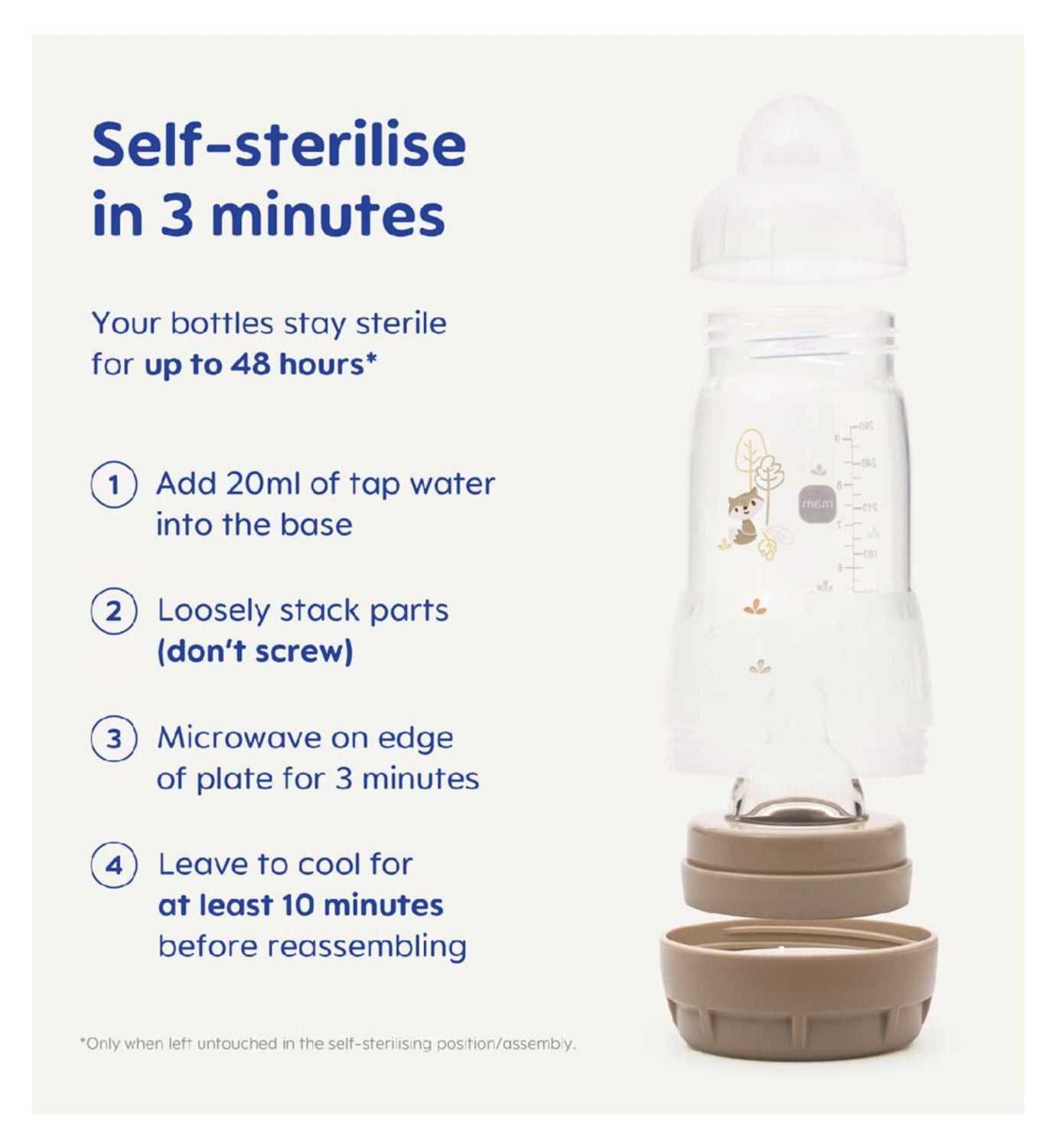 MAM anti-colic bottle 4-pack 260ml, imported from the UK